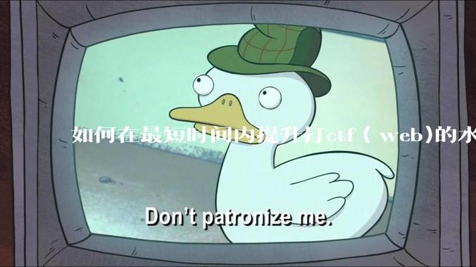 如何在最短时间内提升打ctf（web)的水平？