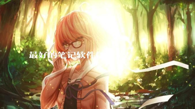 最好的笔记软件是什么？